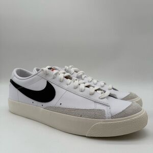 Nike Blazer Low Top White Black Shoes Men's Size 12 Style DA6364-101 New